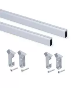 KIT 2 TUBI PER ARMADIO ALLUMINIO, 75 CM